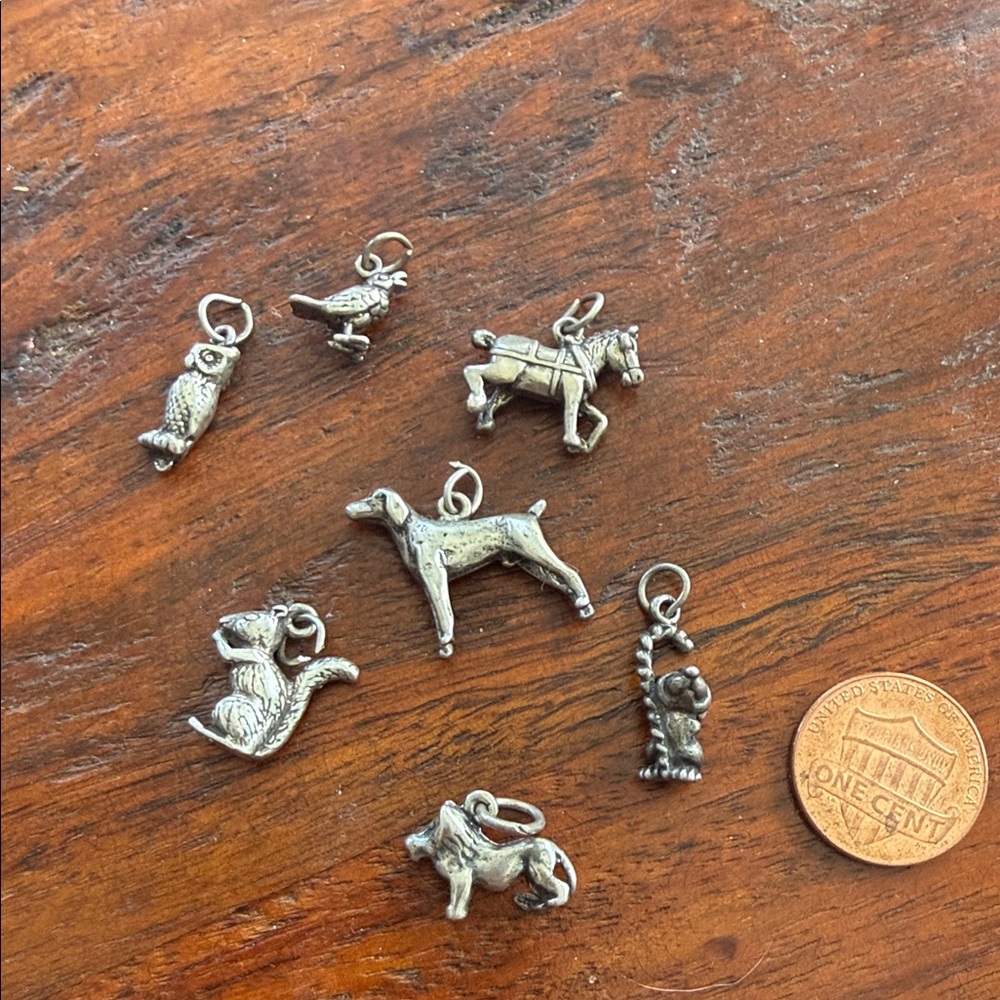 Silver collectible, charms, Animal Charm Bracelet